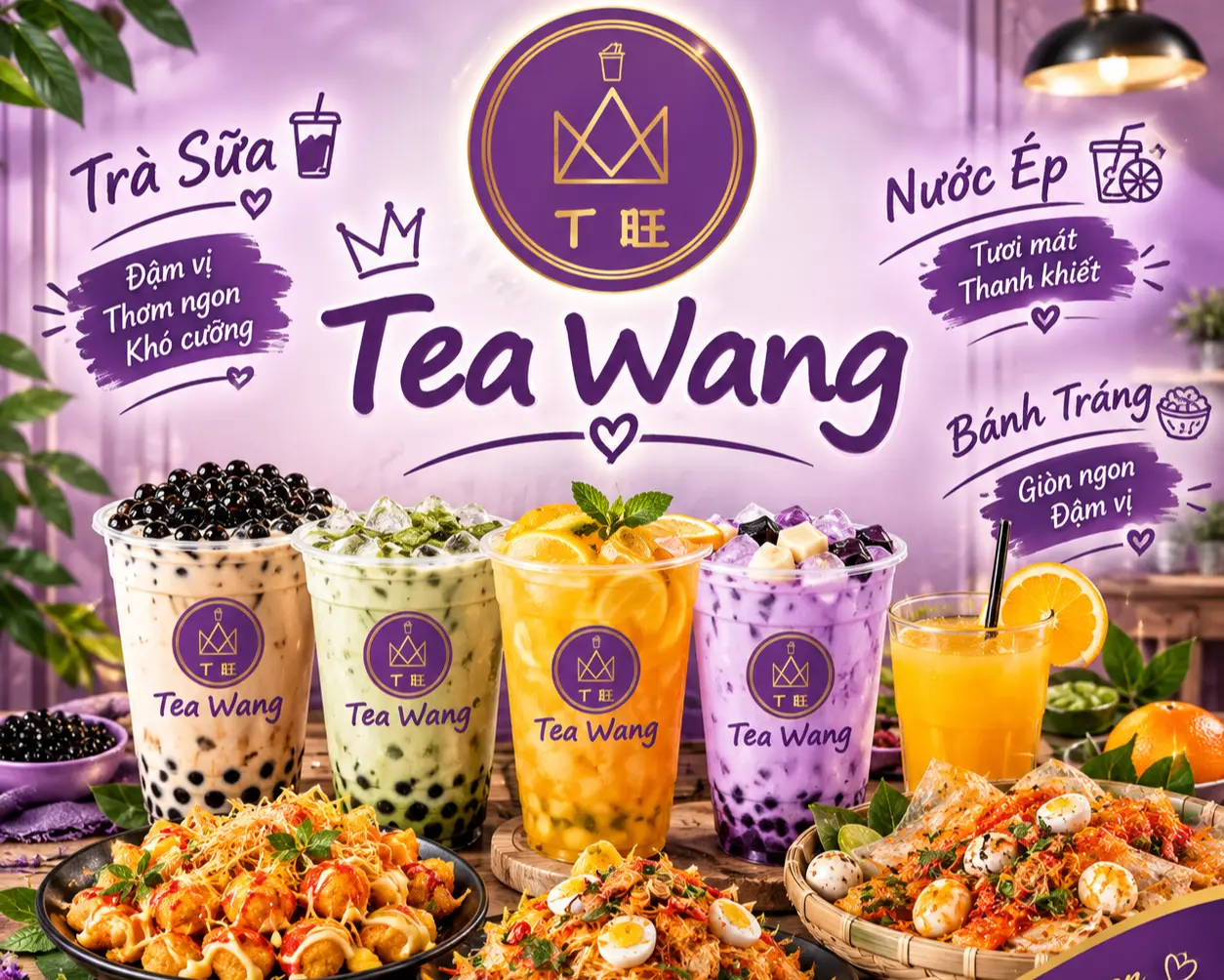 Ảnh bìa TRÀ SỮA CÀ PHÊ NƯỚC ÉP & ĂN VẶT TEA WANG - Lũy Bán Bích