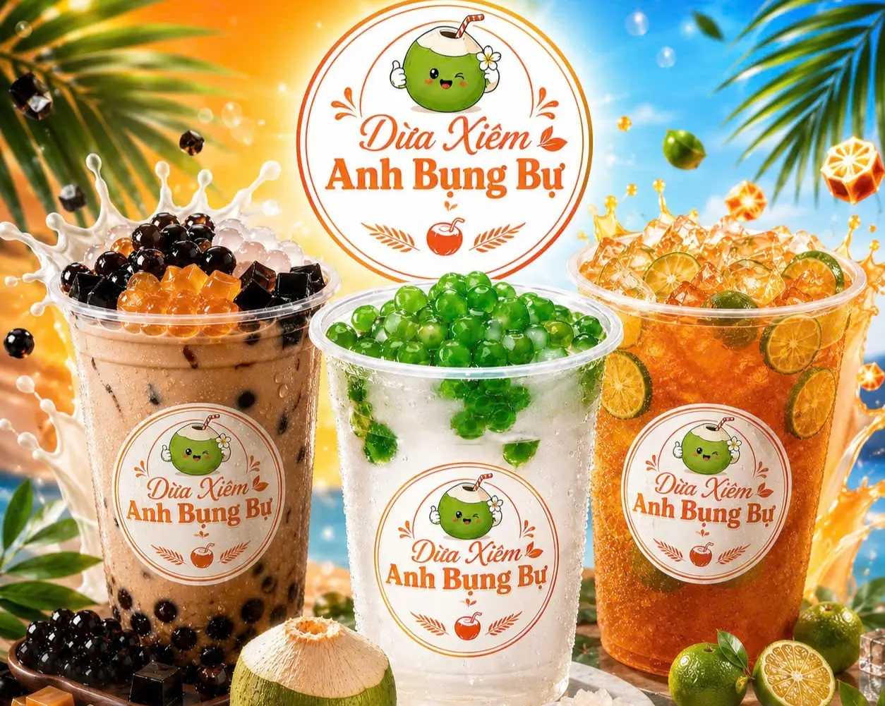 Ảnh bìa Dừa Xiêm Anh Bụng Bự - Nước Dừa Tươi Mix Topping - Tân Hòa Đông
