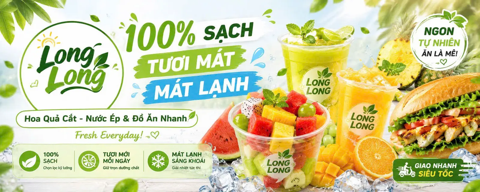 Ảnh bìa Long Long - Hoa Quả Cắt Miếng, Nước Ép Hoa Quả & Đồ Ăn Nhanh - Trường Chinh