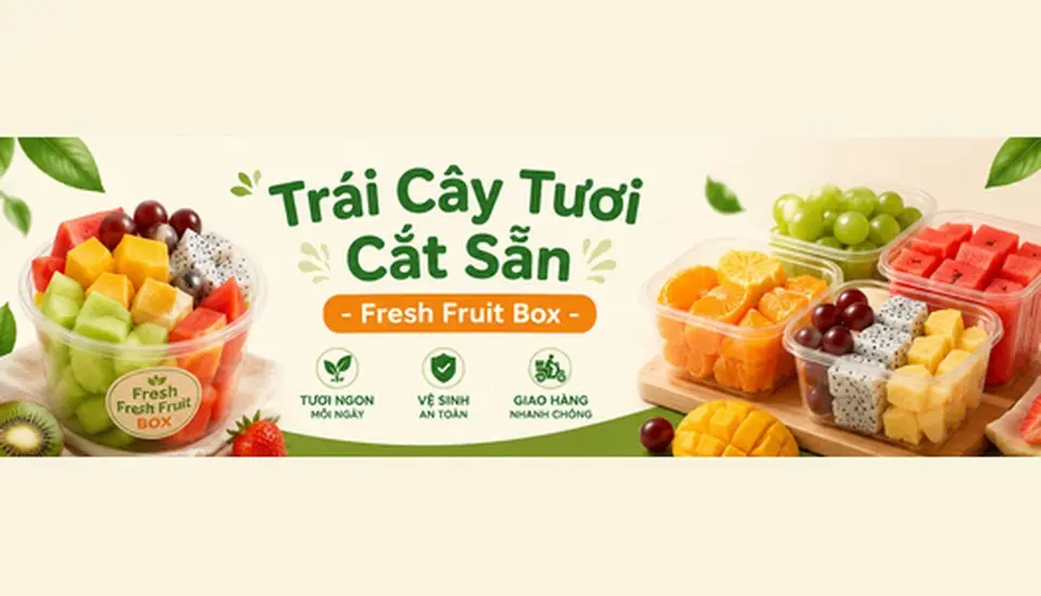 Ảnh bìa Trái Cây Tươi Cắt Sẵn - Fresh Fruit Box - Lê Trọng Tấn