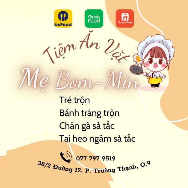 Ảnh bìa Tiệm Ăn Vặt Mẹ Bom & Min - Đường Số 12