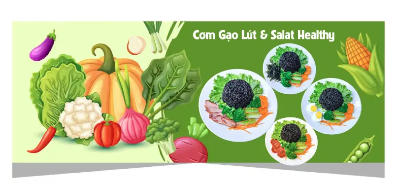 Ảnh bìa Cơm Gạo Lứt & Salat Healthy - Mai Dịch