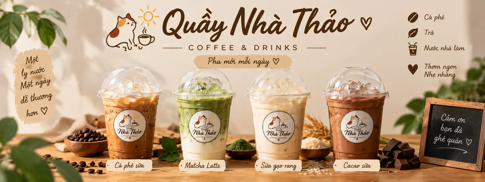 Ảnh bìa Quầy Nhà Thảo - Cà Phê, Matcha & Cacao - Bạch Đằng