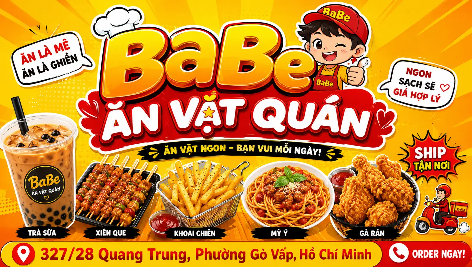 Ảnh bìa  BaBe Ăn Vặt Quán - Gà Rán & Pizza - Quang Trung