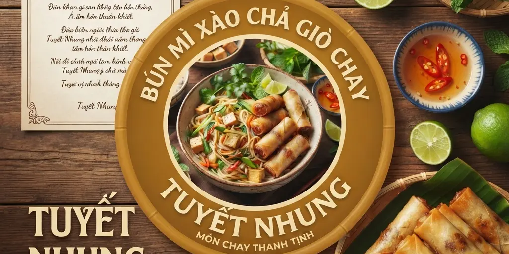 Ảnh bìa Bún Mì Xào Chả Giò Chay Tuyết Nhung - Chánh Hưng