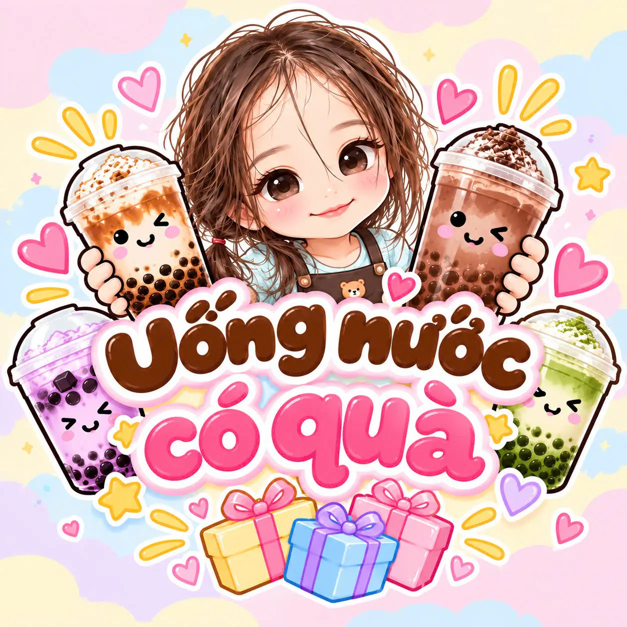 Ảnh bìa Uống Nước Có Quà - Trà Sữa, Cacao & Matcha - Phạm Huy Thông