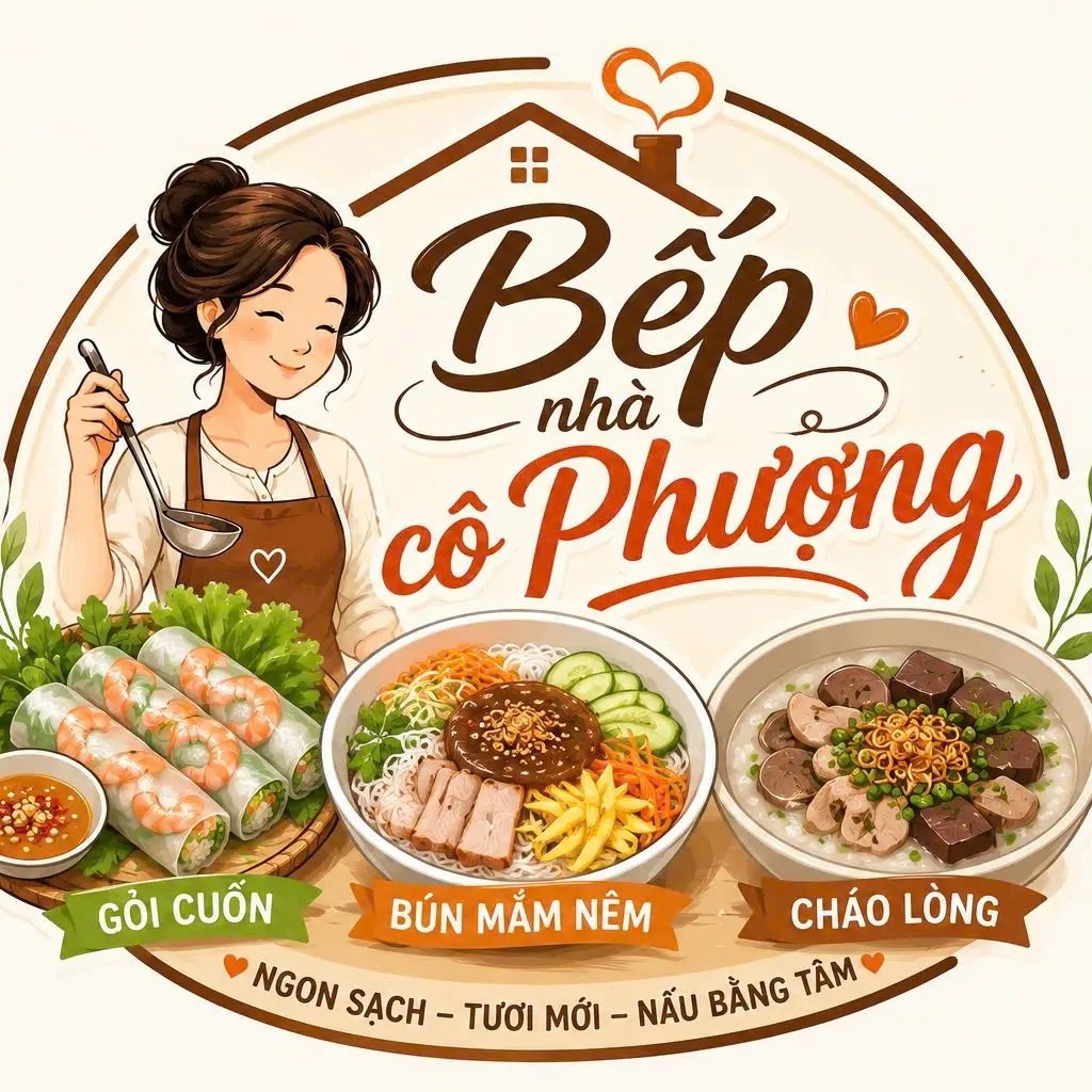 Ảnh bìa Bếp Nhà Cô Phượng - Cháo Lòng, Gỏi Cuốn & Bún Mắm Nêm - Trường Chinh