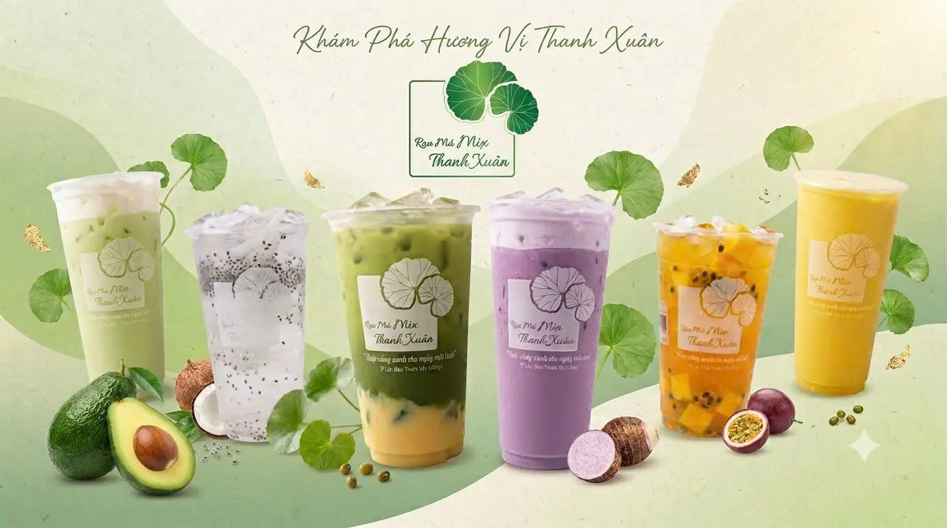 Ảnh bìa Rau Má Mix Thanh Xuân - Rau Má Đậu Xanh Sữa Dừa - Lương Định Của