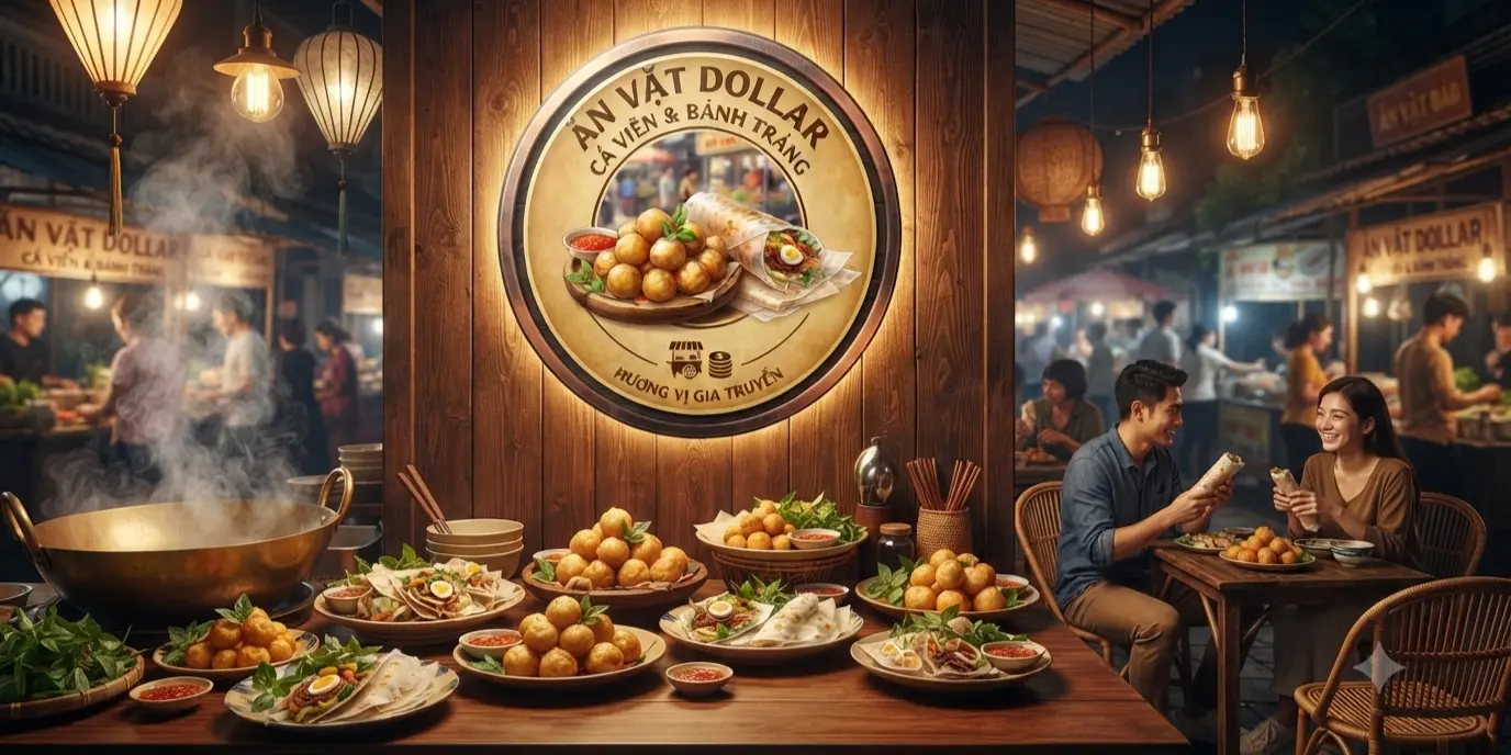 Ảnh bìa Ăn Vặt Dollar - Cá Viên & Bánh Tráng - Vườn Lài