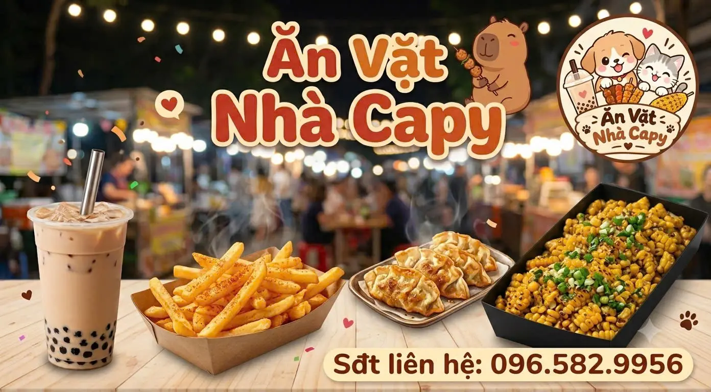 Ảnh bìa Ăn Vặt Nhà Capy - Trà Sữa & Bắp Nướng Mắm Mỡ Hành - Lê Văn Khương