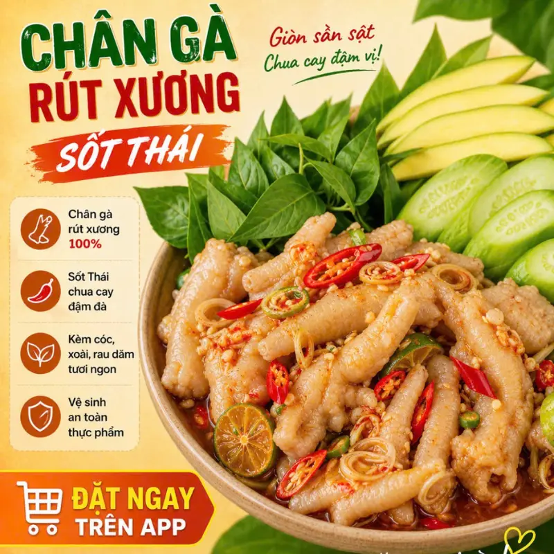 Ảnh bìa Chân Gà Rút Xương Sốt Thái Quang Lê - Ngọc Khánh