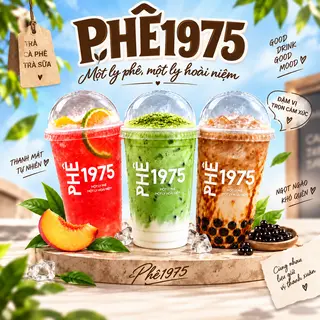 Ảnh đại diện Phê 1975 - Matcha Latte, Trà Sữa Socola & Trà Đào Cam Sả - Lạc Hồng