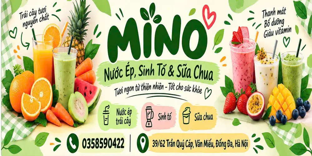 Ảnh bìa MINO - Nước Ép, Sinh Tố & Sữa Chua - Trần Quý Cáp