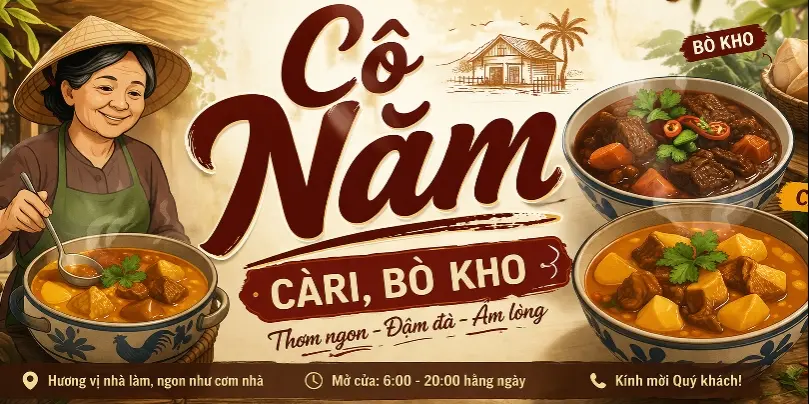 Ảnh bìa Quán Cô Năm - Cari, Bò Kho & Coffee - Trần Văn Đang
