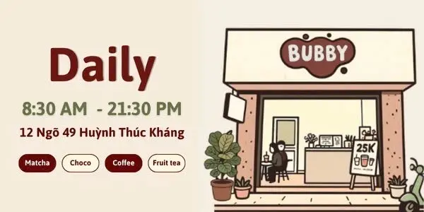 Ảnh bìa Bubby Tea - Matcha, Choco & Trà Hoa Quả - Huỳnh Thúc Kháng