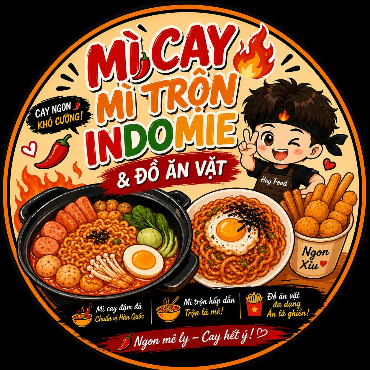 Ảnh bìa Huy Food - Mì Cay Mì Trộn Indomie & Đồ Ăn Vặt - Hoàng Hoa Thám