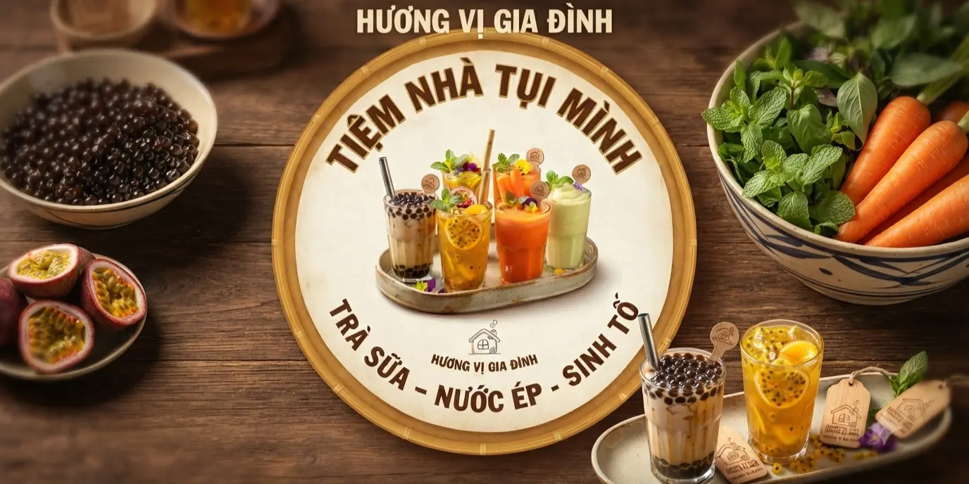 Ảnh bìa Tiệm Nhà Tụi Mình - Trà Sữa, Trà Trái Cây & Nước Ép - Ung Văn Khiêm