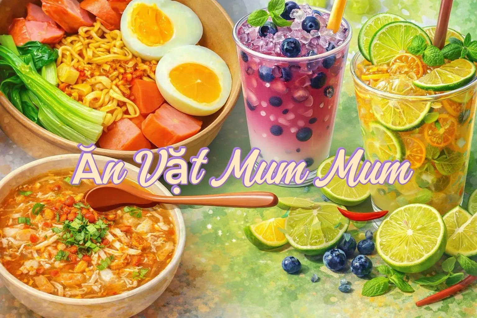 Ảnh bìa Ăn Vặt Mum Mum - Mì Trộn Indomie, Xiên Que & Súp Cua - Lê Đức Thọ
