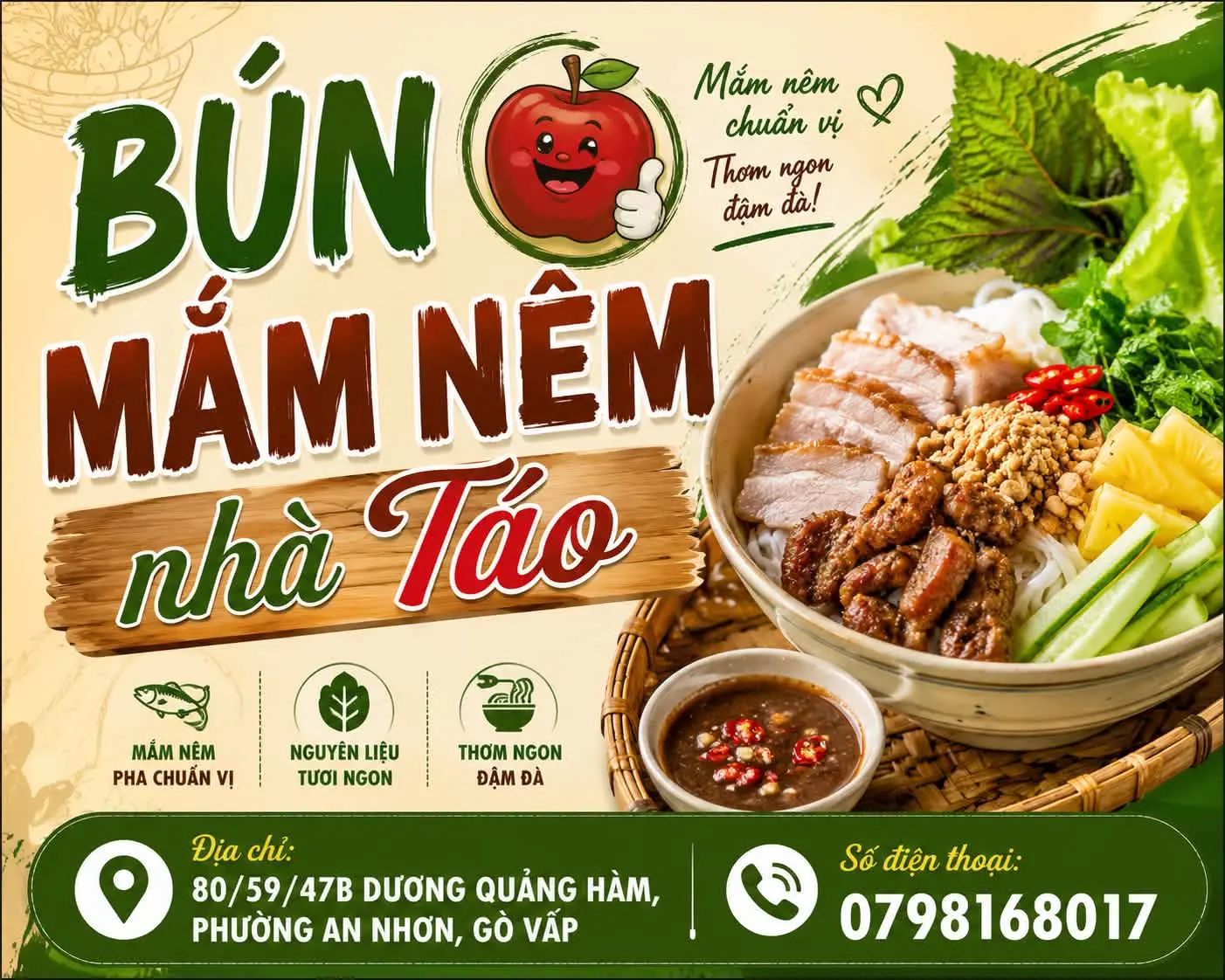 Ảnh bìa Bún Mắm Nêm Nhà Táo - Dương Quảng Hàm