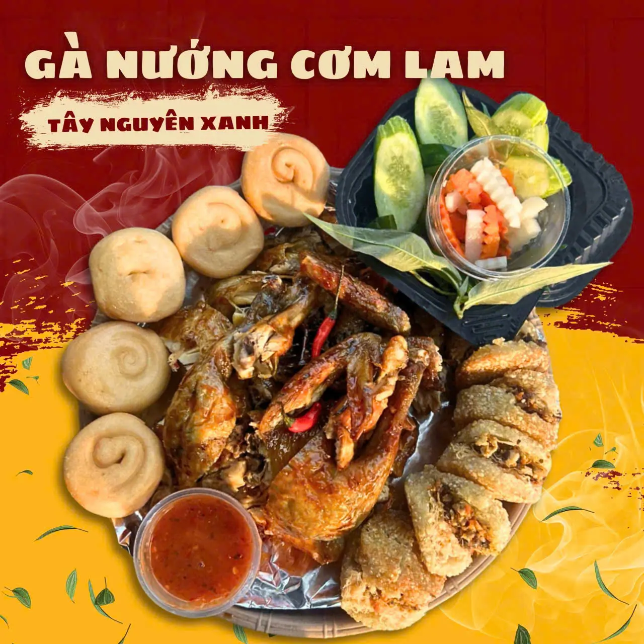 Ảnh bìa Gà Nướng Cơm Lam Tây Nguyên Xanh - Tân Kỳ Tân Quý
