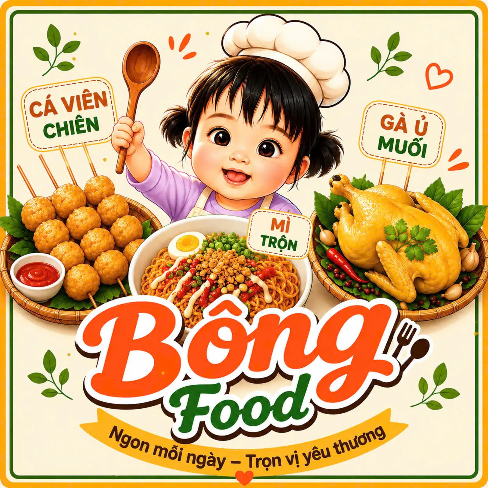 Ảnh bìa Bông Food - Cá Viên Chiên, Mì Trộn & Gà Ủ Muối - Huỳnh Tấn Phát