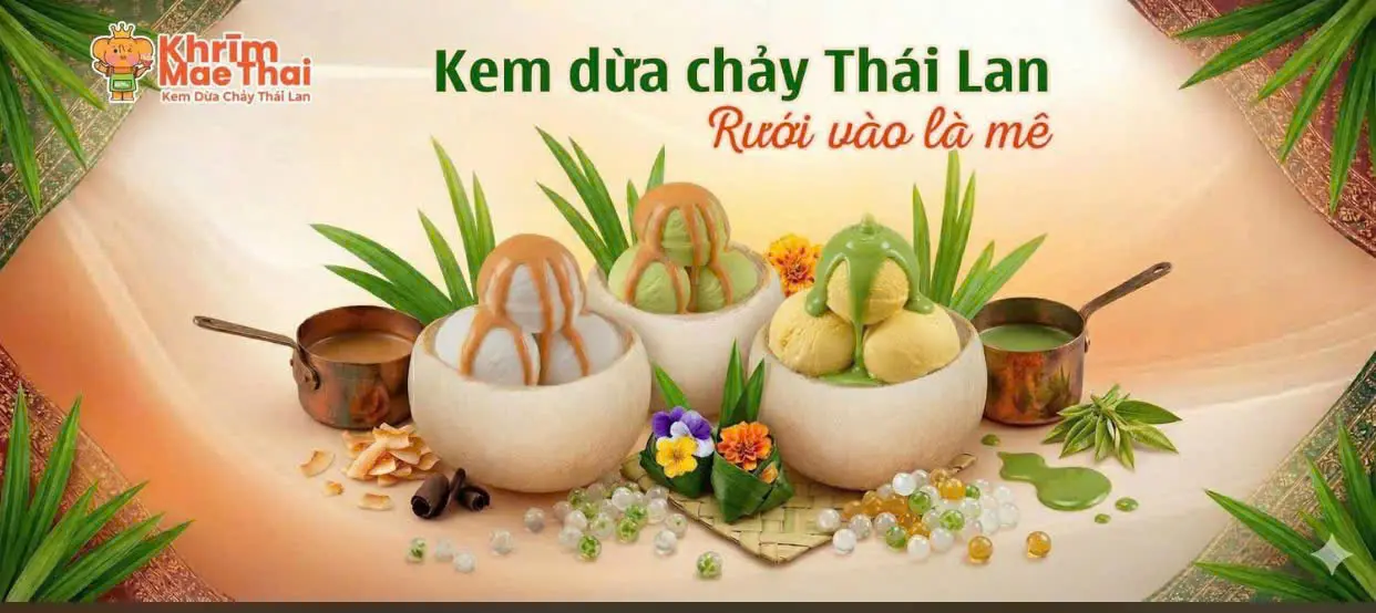 Ảnh bìa Kem Dừa Chảy Thái Lan - Khrim Mae Thai - Nguyễn Văn Tuyết