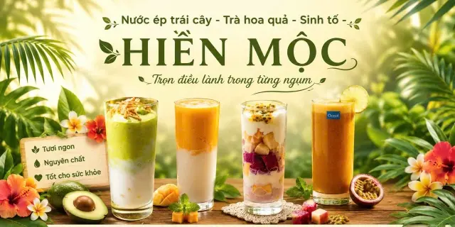 Ảnh bìa HIỀN MỘC - Trà Hoa Quả, Sinh Tố & Nước Ép Trái Cây - Lương Định Của