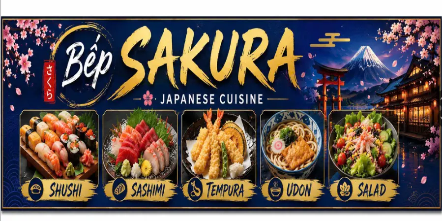 Ảnh bìa Bếp Sakura - Sushi Roll & Sashimi - Phạm Thị Nghĩ